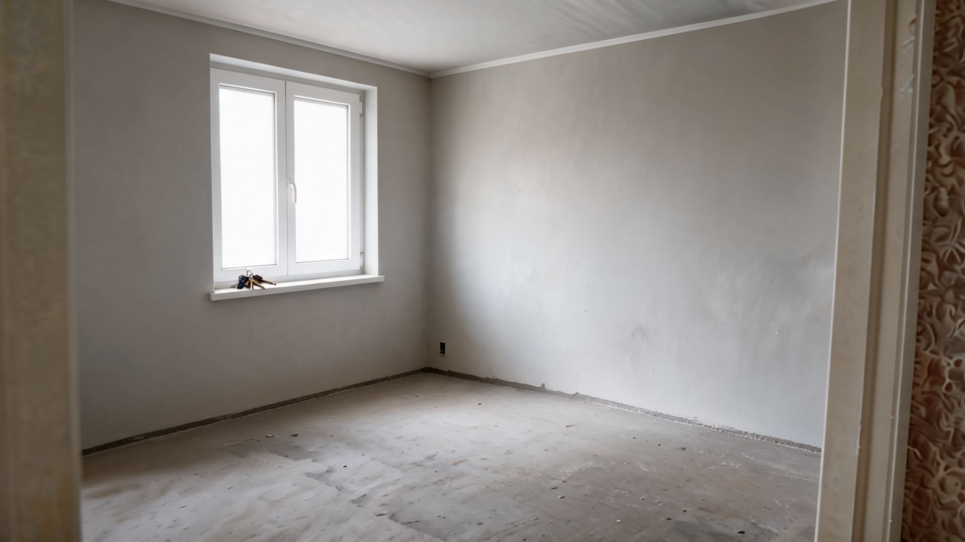 Dasselbe Wohnzimmer besenrein nach der Räumung